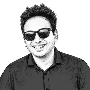 Sketch portrait of Aseem Baranwal